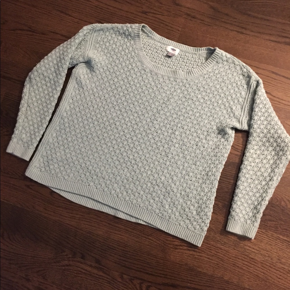 Women's Old Navy Large Light Teal Knit Sweater